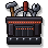 Black Leather Tool Bag